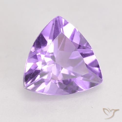 1.54 ct Violet Amethyst Stone, Natural Amethyst in Trillion Facet Shape for Sale