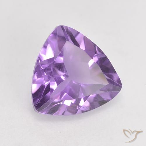1.56 ct Violet Amethyst Stone, Natural Amethyst in Trillion Facet Shape for Sale