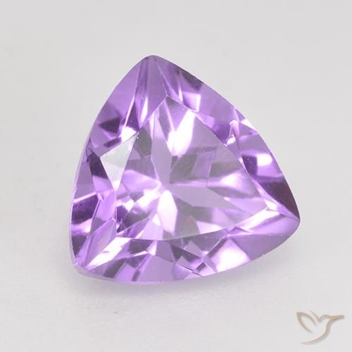 1.92 ct Violet Amethyst Stone, Natural Amethyst in Trillion Facet Shape for Sale