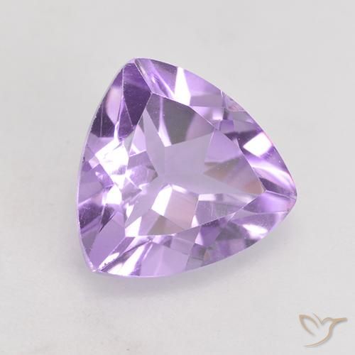 1.77 ct Violet Amethyst Stone, Natural Amethyst in Trillion Facet Shape for Sale