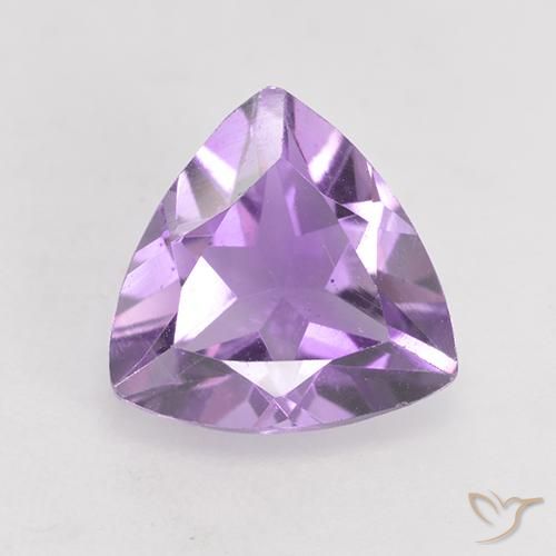 Medium Pink Violet Amethyst Edelstein - 1.4ct Trillantschliff (ID: 533140)