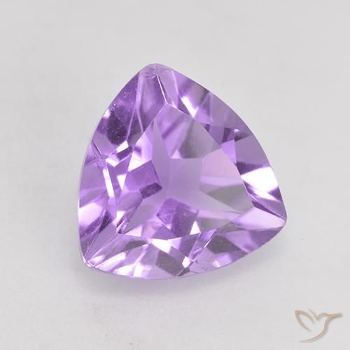 1.59 ct Violet Amethyst Stone, Natural Amethyst in Trillion Facet Shape for Sale