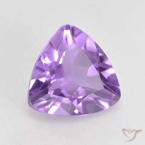 1.62 ct Violet Amethyst Stone, Natural Amethyst in Trillion Facet Shape for Sale