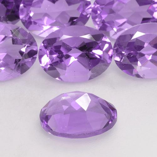 Amethyst Gemstone in 8 x 6 mm (calibrated) Size for Sale, Amethyst Stone in Deep Purplish Violet Color