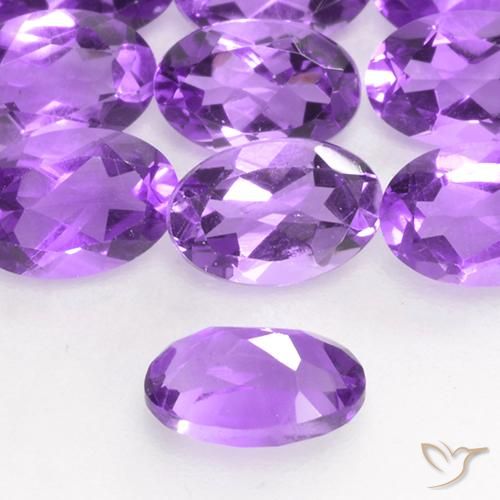 Amethyst Gemstones in 6 x 4 mm (calibrated) Size for Sale, Amethyst Stones in Vivid Violet Color