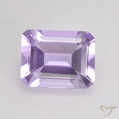 1.97ct Natural Light Violet Amethyst, Emerald Cut, VS