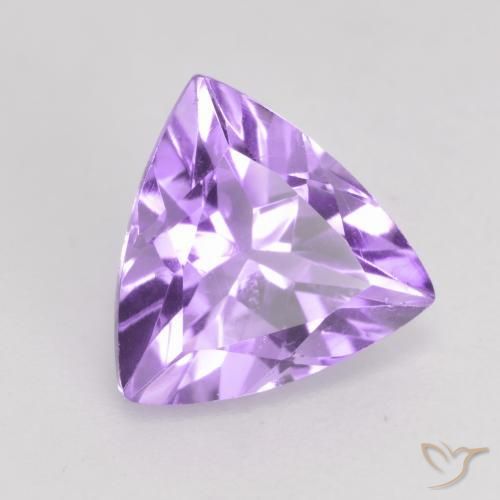 1.60 ct Violet Amethyst Stone, Natural Amethyst in Trillion Facet Shape for Sale