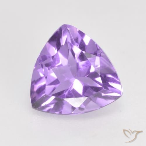 1.62ct Natural Medium Violet Amethyst, Trillion, VVS-VS
