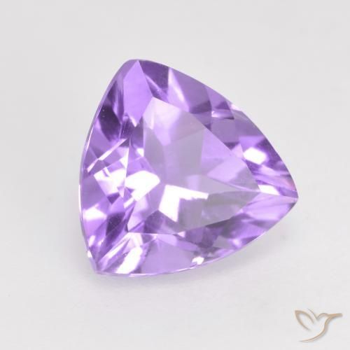 1.62 ct Violet Amethyst Stone, Natural Amethyst in Trillion Facet Shape for Sale