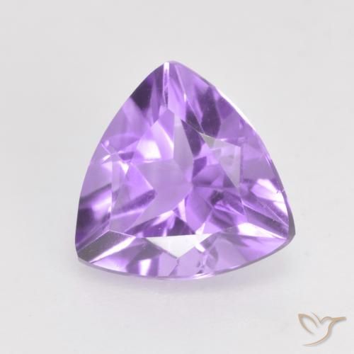 1.60ct Natural Medium Violet Amethyst, Trillion, VVS-VS