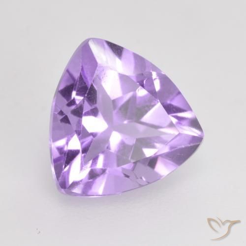1.86 ct Violet Amethyst Stone, Natural Amethyst in Trillion Facet Shape for Sale