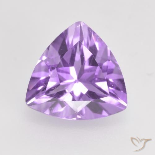 1.58ct Natural Medium Violet Amethyst, Trillion, VS