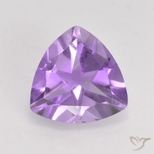 1.56ct Natural Medium Violet Amethyst, Trillion, VS
