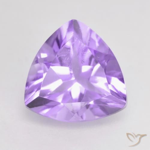 Light Pinkish Violet Amethyst Gem - 1.8ct Trillion Facet (ID: 533518)