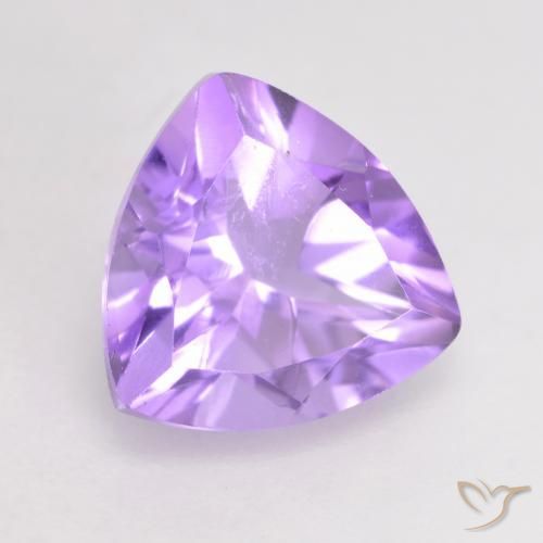 1.78 ct Violet Amethyst Stone, Natural Amethyst in Trillion Facet Shape for Sale