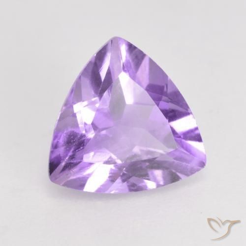 1.51 ct Violet Amethyst Stone, Natural Amethyst in Trillion Facet Shape for Sale