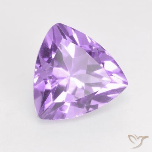 1.66 ct Violet Amethyst Stone, Natural Amethyst in Trillion Facet Shape for Sale