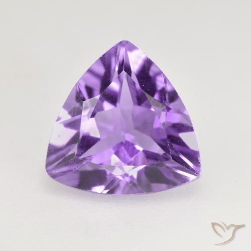 1.45ct Natural Medium Violet Amethyst, Trillion, VS