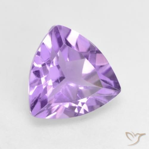 1.53 ct Violet Amethyst Stone, Natural Amethyst in Trillion Facet Shape for Sale