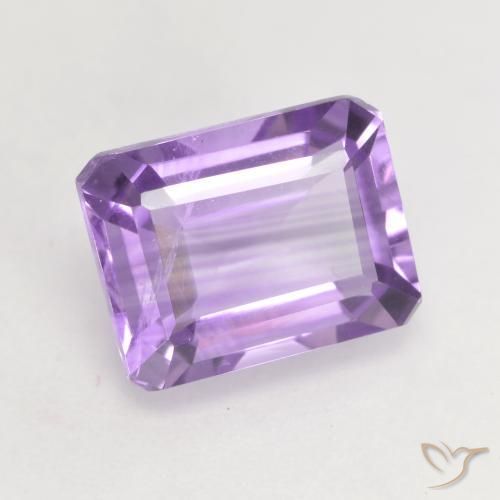 2.40 ct Violet Amethyst Stone, Natural Amethyst in Octagon Facet Shape for Sale
