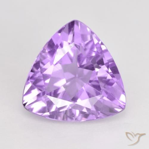 Améthyste Violet trillion facet 2,97 ct du Brésil, dimension 10,2 x 10,1mm, pierre gemme naturelle Non traité, pureté VS, 1 pièce Améthyste de couleur Violet Iris, dureté Mohs de 7 convient aux bijoux de tous les jours, pierre de sagesse, Pierre du zodiaque Poissons, Photo A