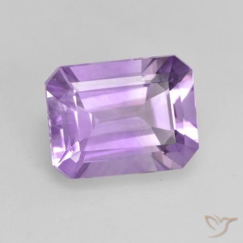 1.97 ct Violet Amethyst Stone, Natural Amethyst in Octagon Facet Shape for Sale