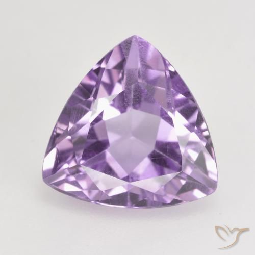 3.07ct Natural Medium Violet Amethyst, Trillion, VS