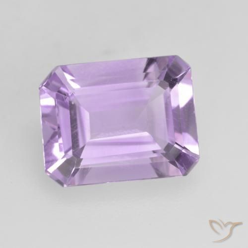 2.07 ct Violet Amethyst Stone, Natural Amethyst in Octagon Facet Shape for Sale