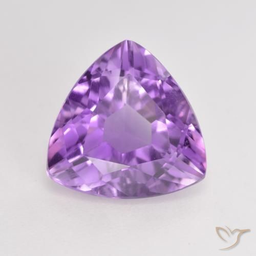 Розовато-фиолетовый Аметист Камень - 2.9ct Огранка Триллион Фасетная (ID: 534237)