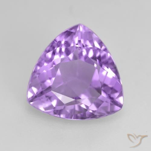 3.00ct Natural Pinkish Violet Amethyst, Trillion, VS