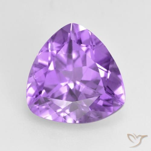 2.79ct Natural Medium Violet Amethyst, Trillion, VS