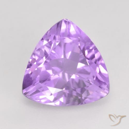 2.87ct Natural Light Pinkish Violet Amethyst, Trillion, VVS-VS