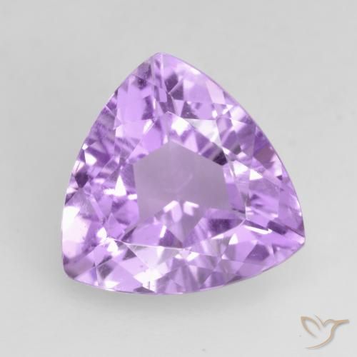 2.94ct Natural Bright Pinkish Violet Amethyst, Trillion, VVS-VS