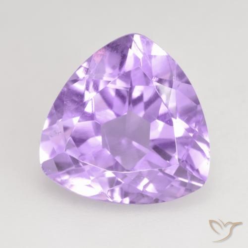 2.97ct Natural Bright Pinkish Violet Amethyst, Trillion, VVS-VS