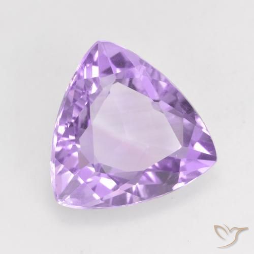 2.80 ct Violet Amethyst Stone, Natural Amethyst in Trillion Facet Shape for Sale