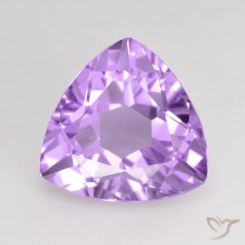 2.90ct Natural Bright Pinkish Violet Amethyst, Trillion, VVS-VS