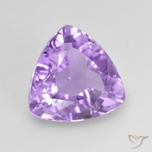 2.70 ct Violet Amethyst Stone, Natural Amethyst in Trillion Facet Shape for Sale
