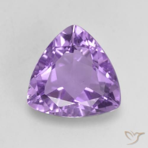 2,68 ct trillionenschliff violetter Amethyst aus Brasilien, Größe 9,9 x 9,9mm, Garantiert natürlicher Edelstein, VVS-VS Reinheit, 1 Stück Amethyst in Mittelviolett Farbe, Mohs-Härte von 7 Geeignet für den täglichen Gebrauch im Schmuck, Entsperrt das Kronenchakra, Photo A