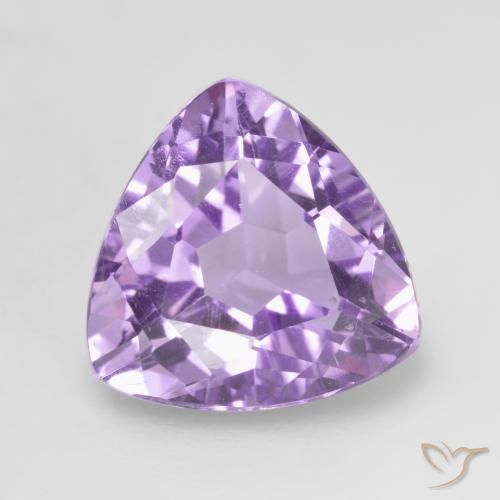 3.06ct Natural Medium Violet Amethyst, Trillion, VVS-VS