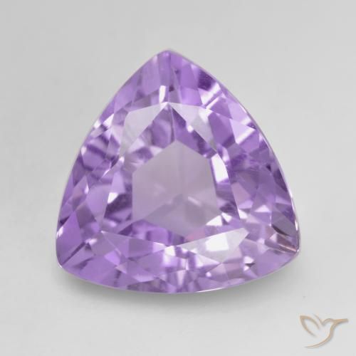 2.96ct Natural Medium Violet Amethyst, Trillion, VVS-VS