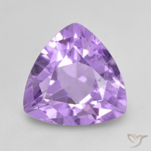 3.03ct Natural Medium Violet Amethyst, Trillion, VVS-VS