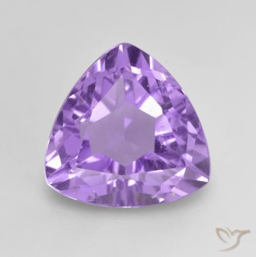 3.14ct Natural Medium Violet Amethyst, Trillion, VVS-VS