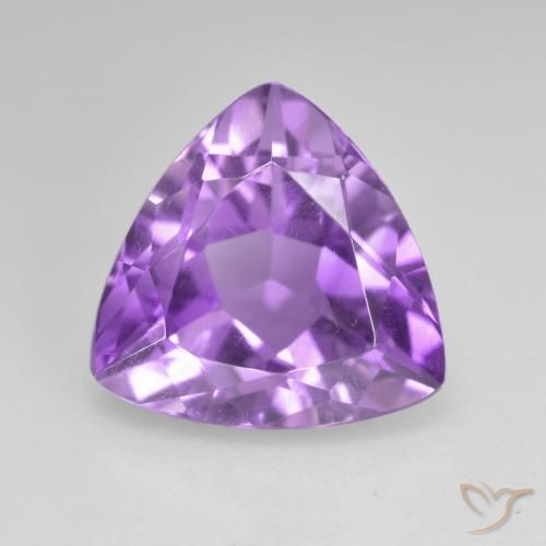 Medium Purplish Violet Amethyst Gem - 3.1ct Trillion Facet (ID: 534784)