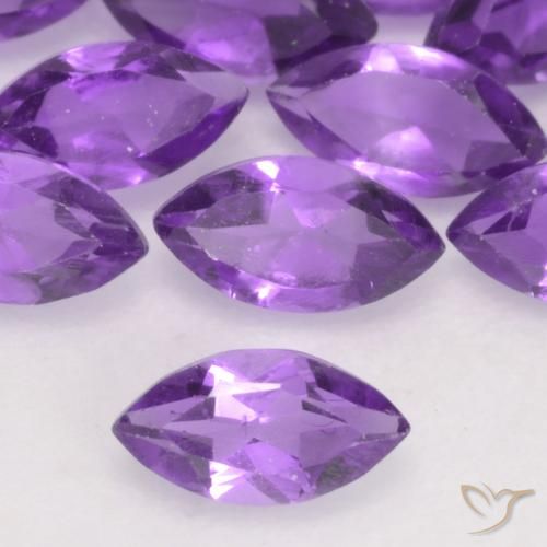 Deep Violet Amethyst Gem - 0.2ct Marquise Facet (ID: 534919)