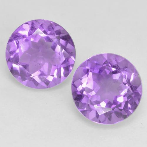 Violeta intenso Amatista Gema - 1.2ct Faceta Redonda (ID: 535152)