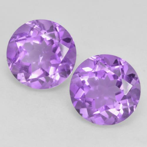 Medium Violet Amethyst Gem - 1.2ct Round Facet (ID: 535156)