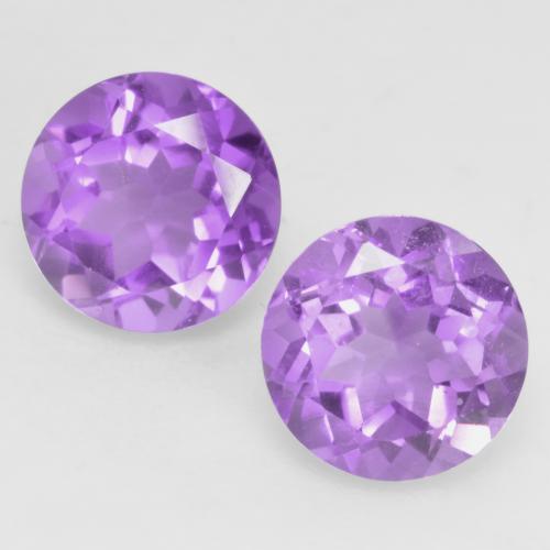 Intense Violet Amethyst Gem - 1.2ct Round Facet (ID: 535161)