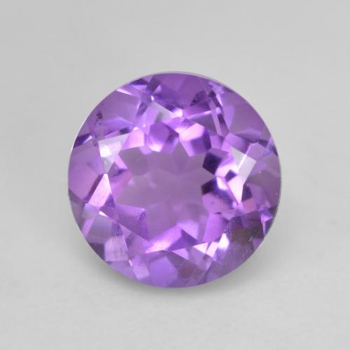 Medium Violet Аметист Камень - 1.2ct Круглая Фасетная Огранка (ID: 535190)