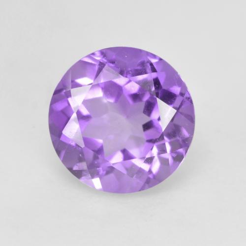 Rosaig-violett Amethyst Edelstein - 1.2ct Rund Facettenschliff (ID: 535194)