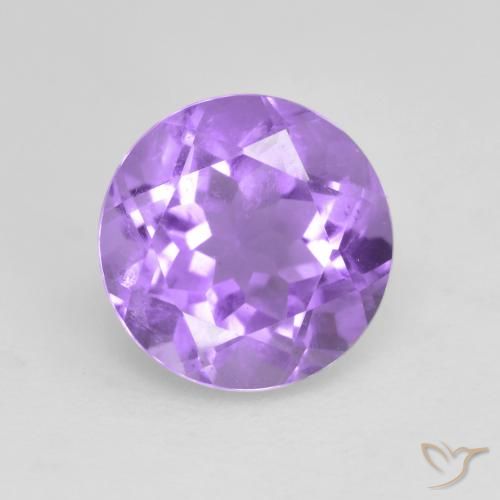 Violeta medio Amatista Gema - 1.2ct Faceta Redonda (ID: 535196)